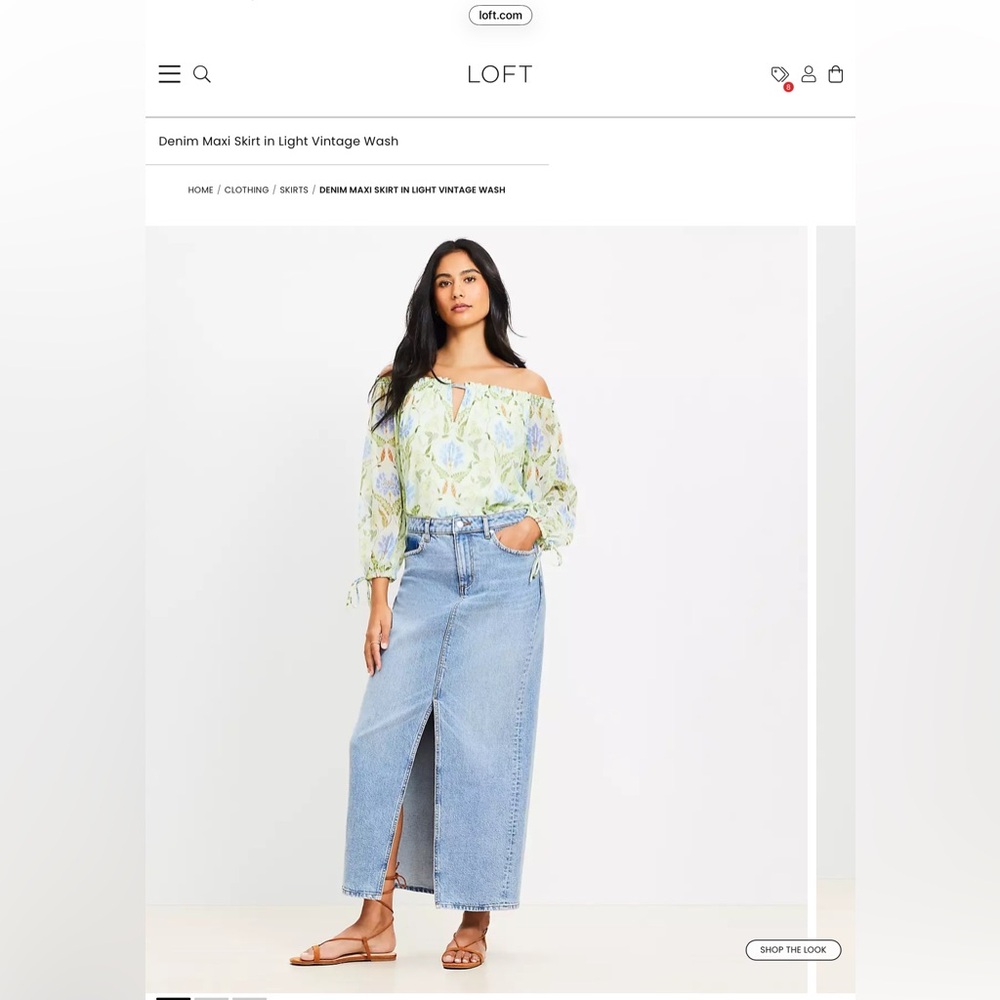 Women's Loft Denim Skirt 6